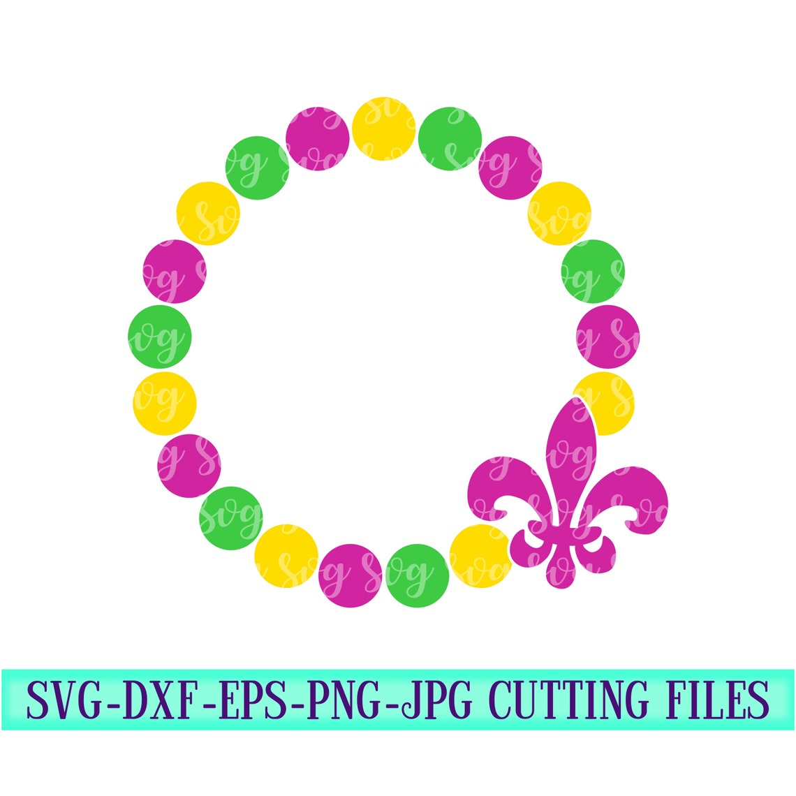 mardi gras monogram gift