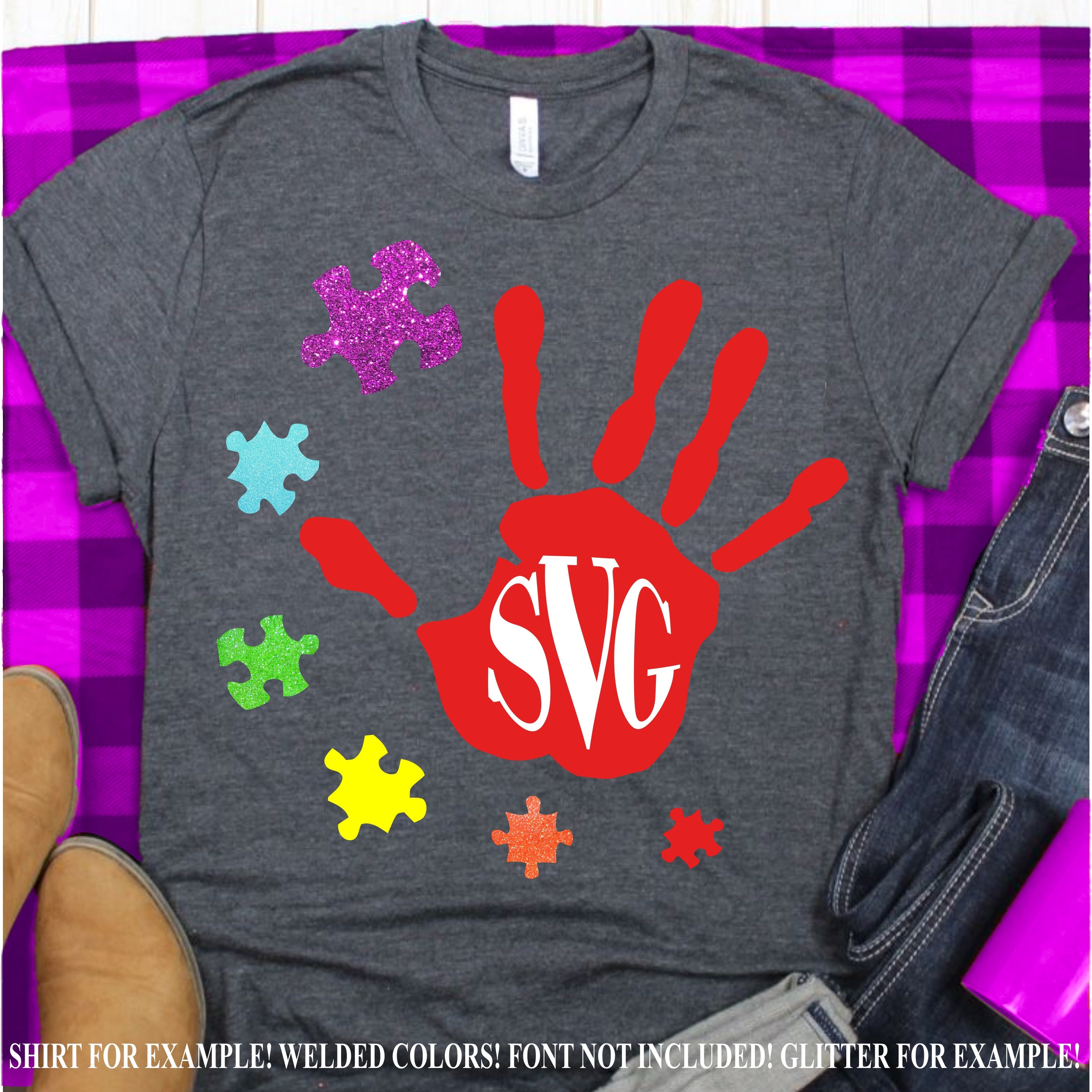 autism hand print svg, autism svg, awareness svg, autism ...