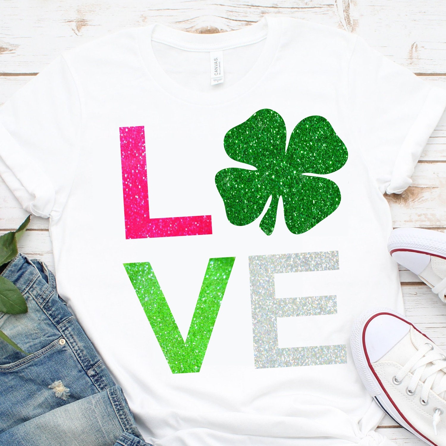 Love Svg Love Shamrock Svg Shamrock Svg St Patrick S Day Svg Lucky Clipart Lucky Tshirt Crafty Cuttable Cricut Design Silhouette Design