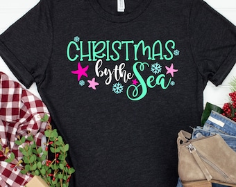 Regalo de Navidad, idea de regalo de Navidad, svg de Navidad junto al mar, svg de playa, svg de Navidad en la playa, svg de vacaciones, diseño de svg de Navidad