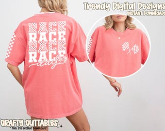Race Day Stacked Bundle | Dirt Track Racing Digital design| Front-Back-Sleeve Designs included