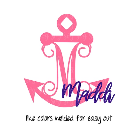 Anchor Font SVG Anchor Monogram FontFonts Anchor Font Etsy