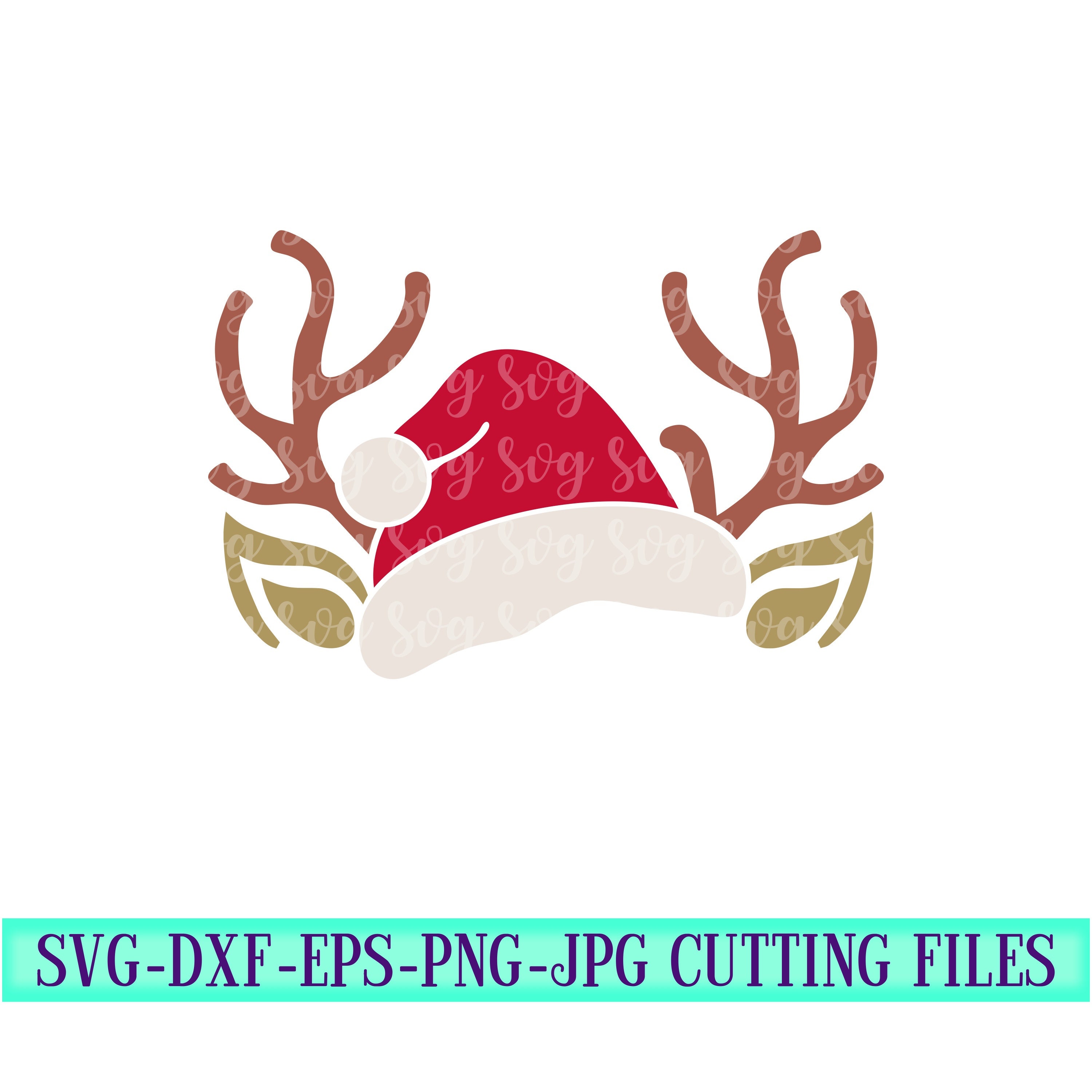 santa antlers Svg, Reindeer Antler Svg, santa hat svg,Christmas svg,Christmas svg designs 