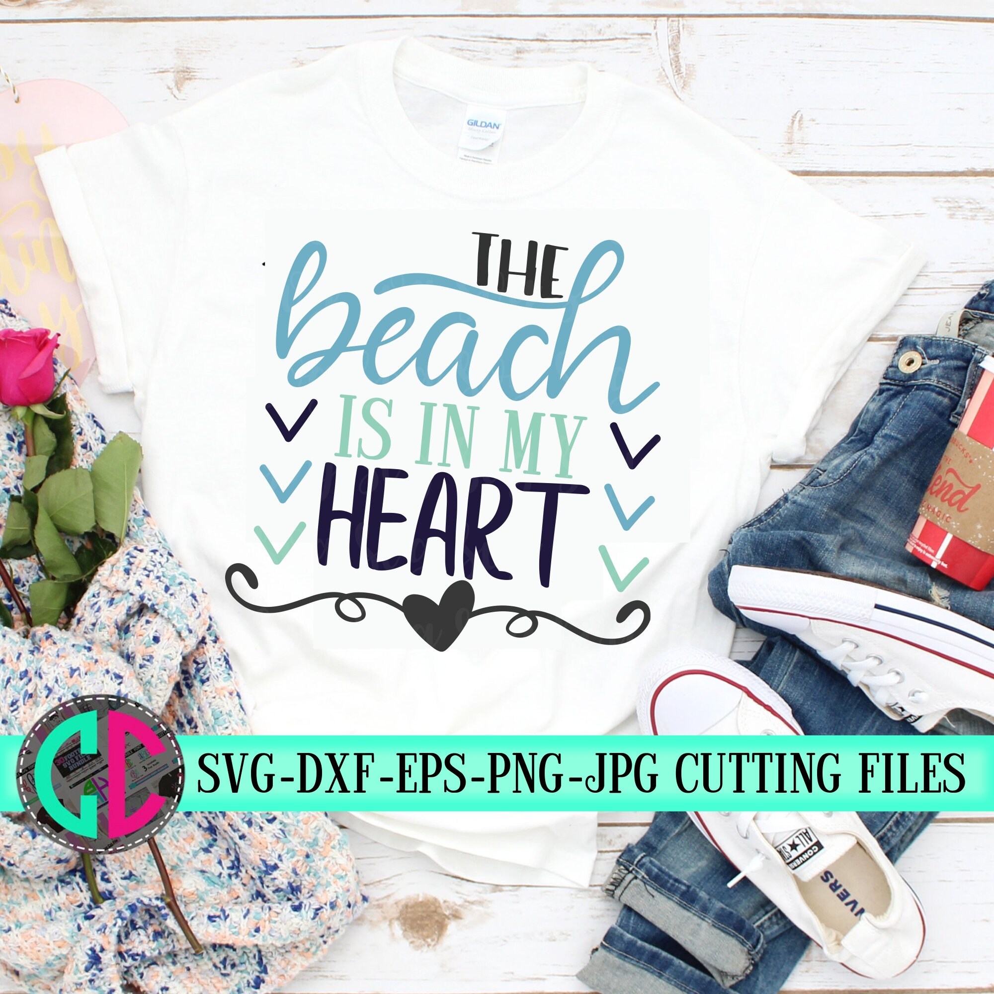 Download Beach Is In My Heart Svg Summer Svg Summer Quotes Svg Svg Beach Shirts Tshirt Svg Summer Svg Designs Summer Cut File Cricut Svg