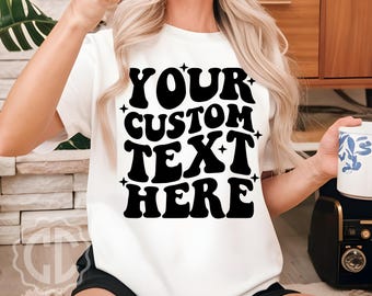 Custom Wavy Text PNG, Personalized Tumbler Design (Digital Download)