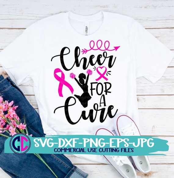 Breast Cancer Svg Cheer for a Cure Svg Cancer Ribbon Svg - Etsy