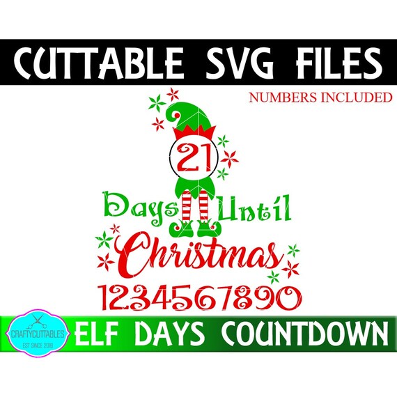 Download Free Count Down To Christmas Svgchristmas Countdown Svgcountdown Etsy SVG DXF Cut File
