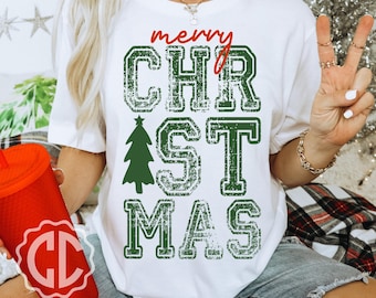 Merry Christmas SVG – Christian Farmhouse Sign, PNG, DXF (Digital Download)