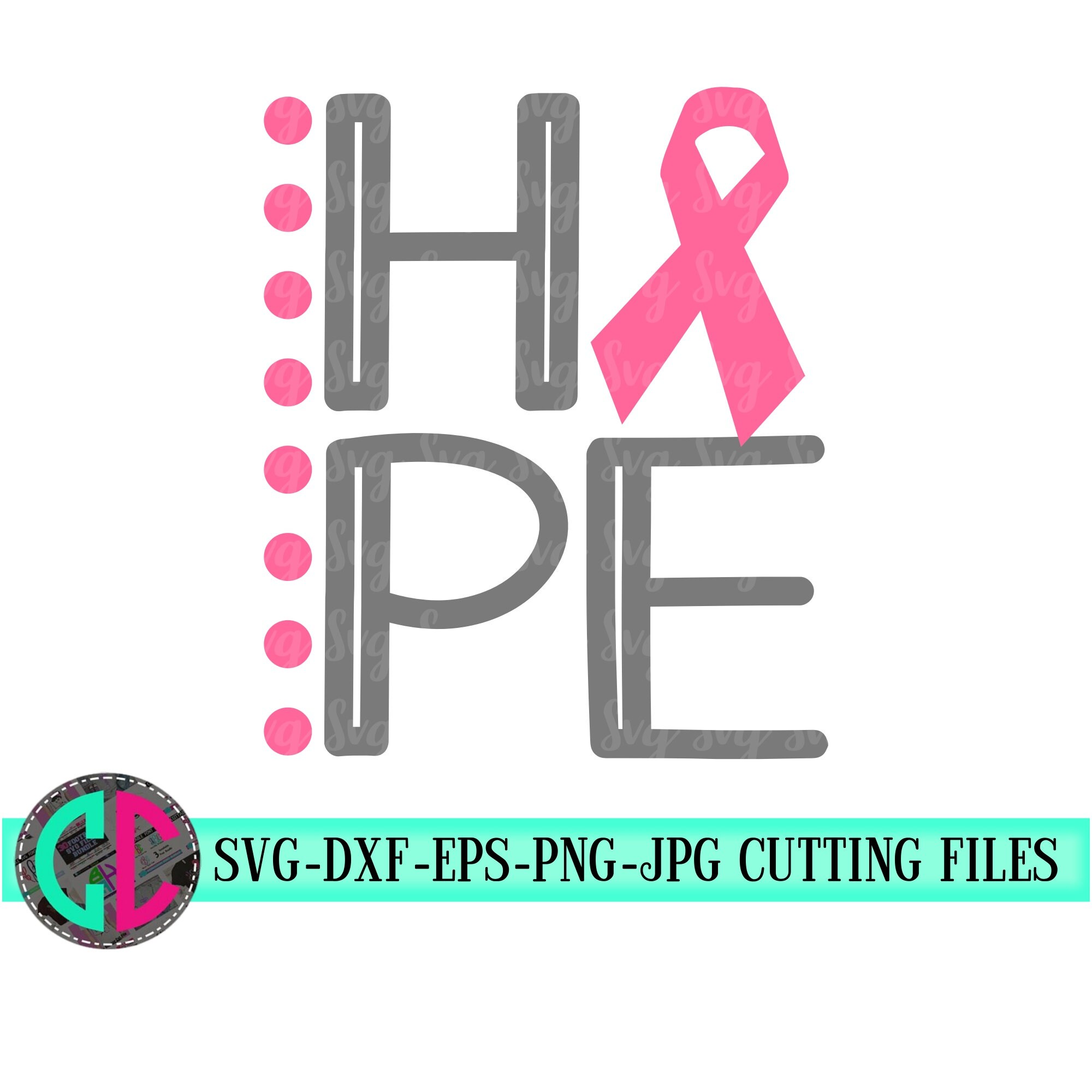 Hope Ribbon Svg Breast Cancer Svg Cancer Survivor Svg Pink Svg Fight For The Cure Breast Cancer Silhouette Tshirt Svg Cameo Svg For Cricut