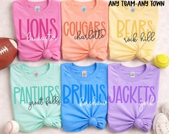 Custom Mascot Name PNG SVG | Personalized School Team Mascot | Editable Town & Name Colors | Digital Download Cut File