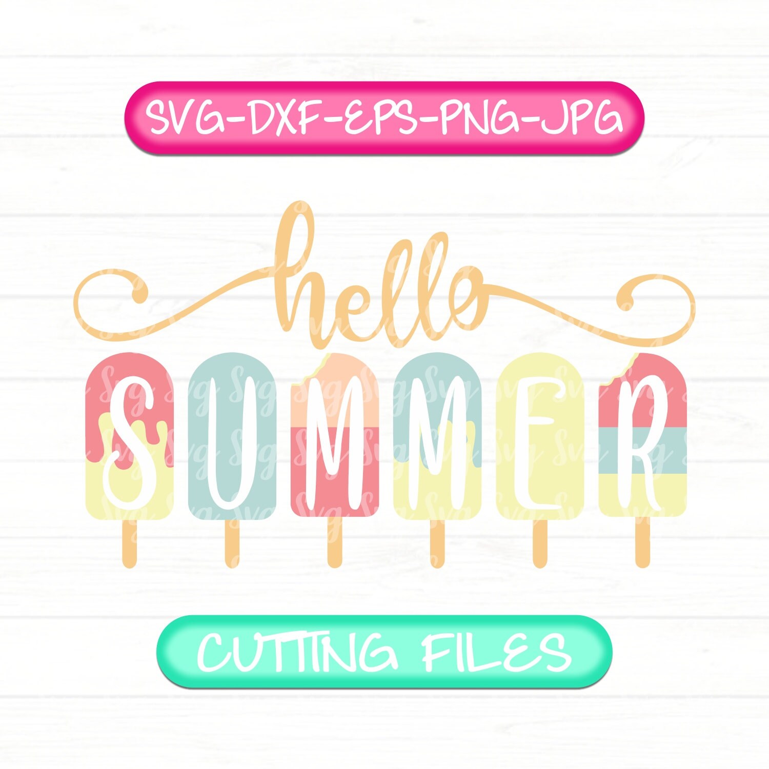 Hello Summer svg, Hello Summer Popsicle svg, Summer svg ...