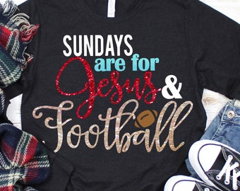 Sundays Are For Football SVG, Football svg, Jesus svg, Sayings, Football decal svg, Sports Svg Designs, Sports Cut File, cricut svg