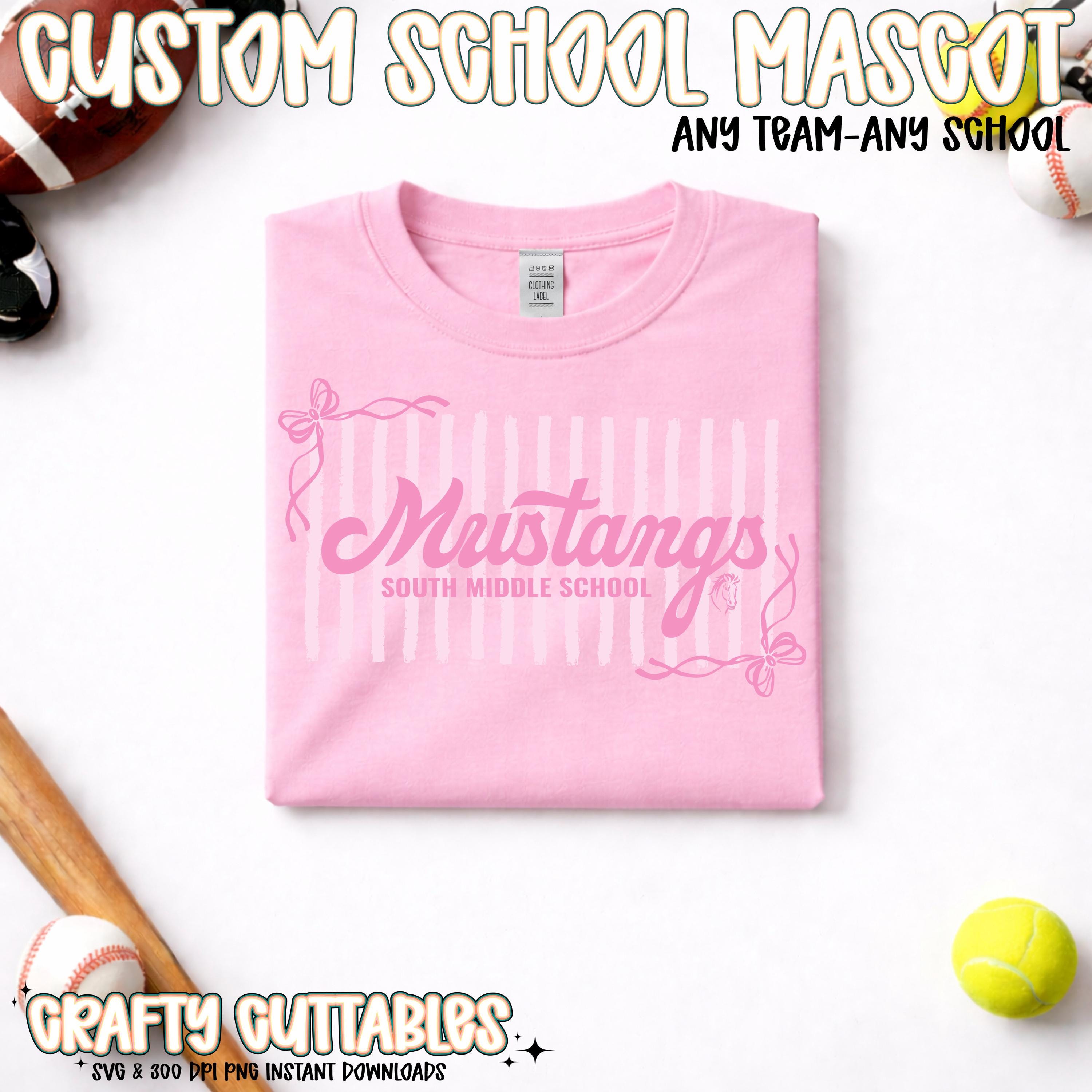 Team Name Pattern Custom Team Name PNG SVG | Personalized School Team Mascot | Editable ...