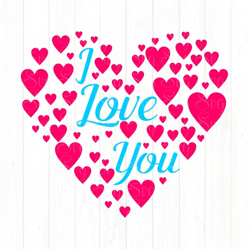 Download I Love You Hearts svgValentine svgCouples svgLove | Etsy
