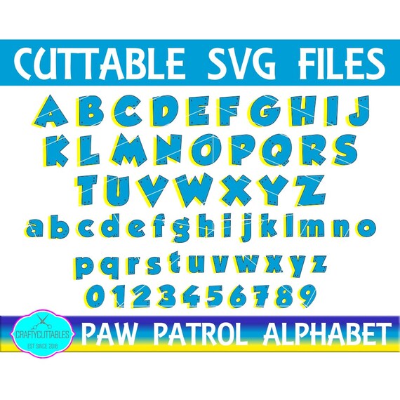 Download Paw Patrol Alphabet SVGPaw Patrol svg Paw Patrol Alphabet ...