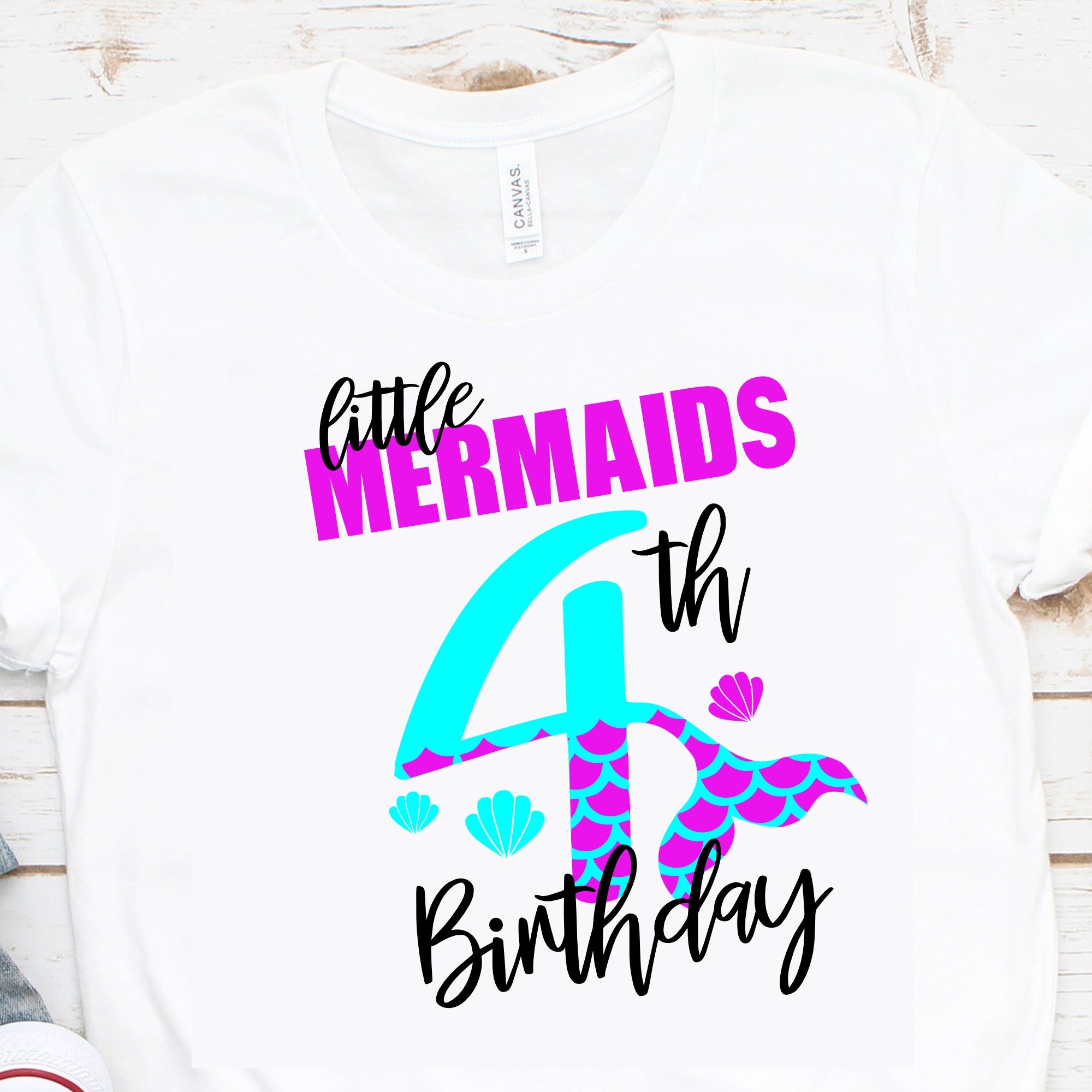 My 4th Birthday Mermaid Svg, Eps, Png,Clipart, Cut File ...