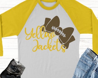 yellow jackets football bow svg,Football svg,jackets football,yellow jackets,yellow jackets,Sports Svg Designs, Sports Cut File, cricut svg