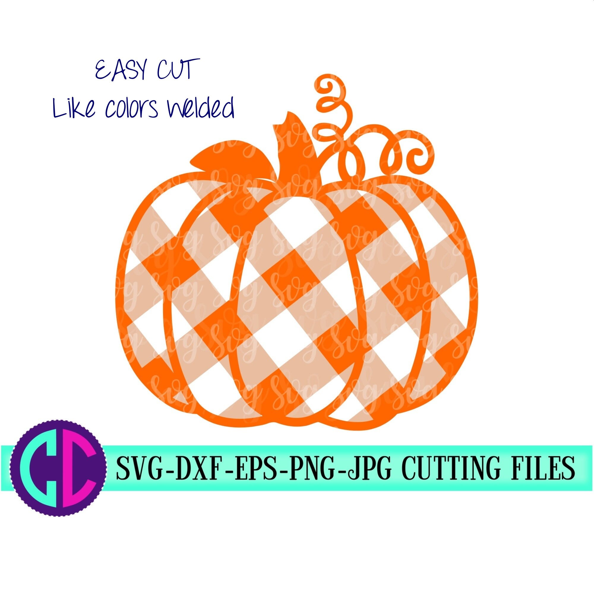 Download easy weed gingham plaid pumpkin svg, Svg files for Cricut ...