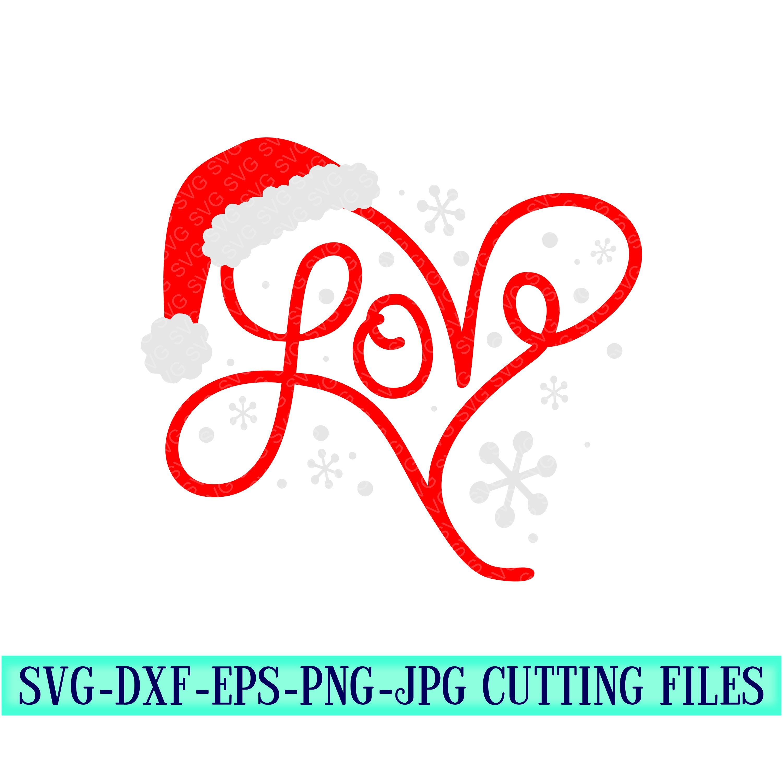 Love Christmas Svg Love Svg Santa Love Svgi Love Christmas | Etsy
