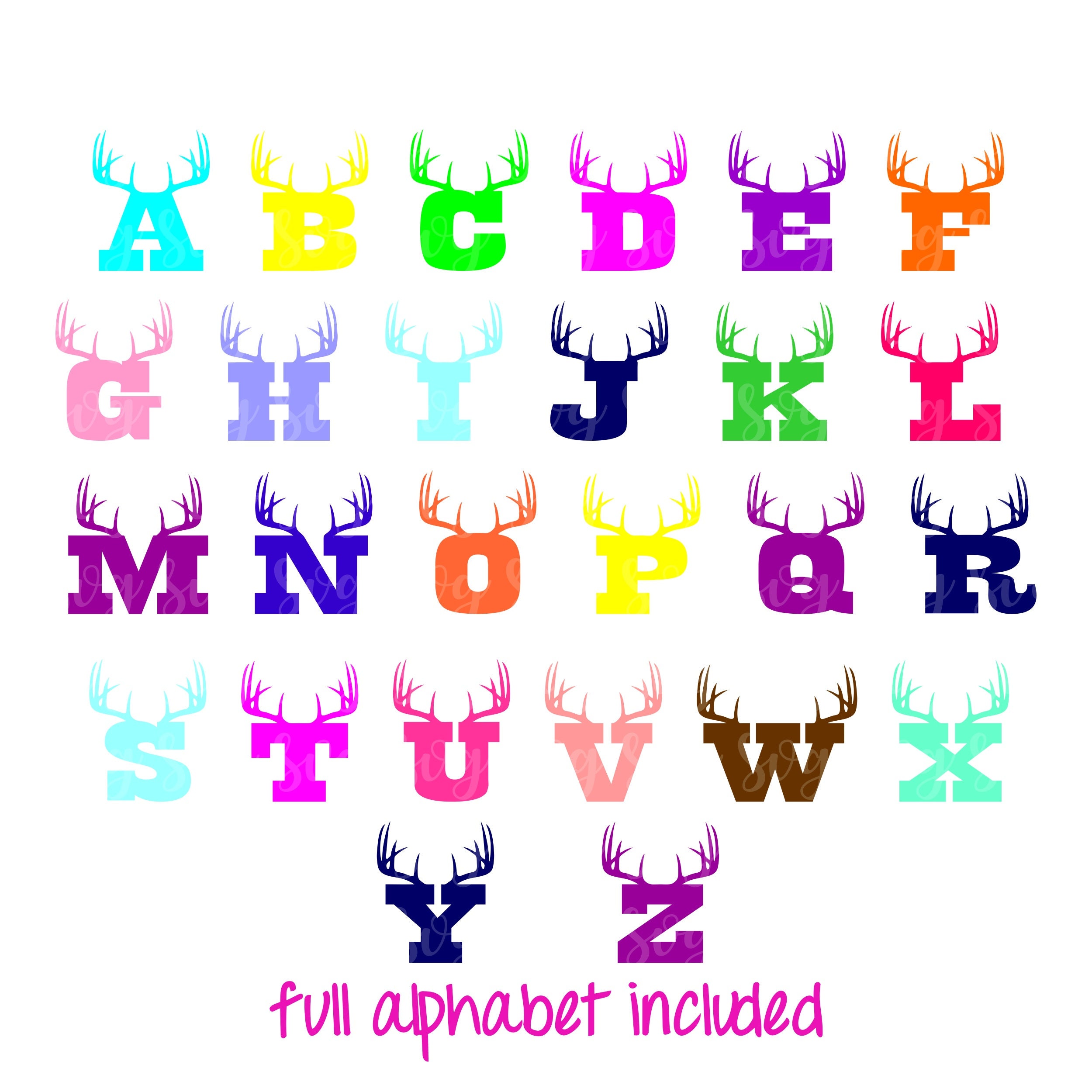 Download Deer Antler Font,Hunting Font SVG,fonts,Deer hunting, deer ...