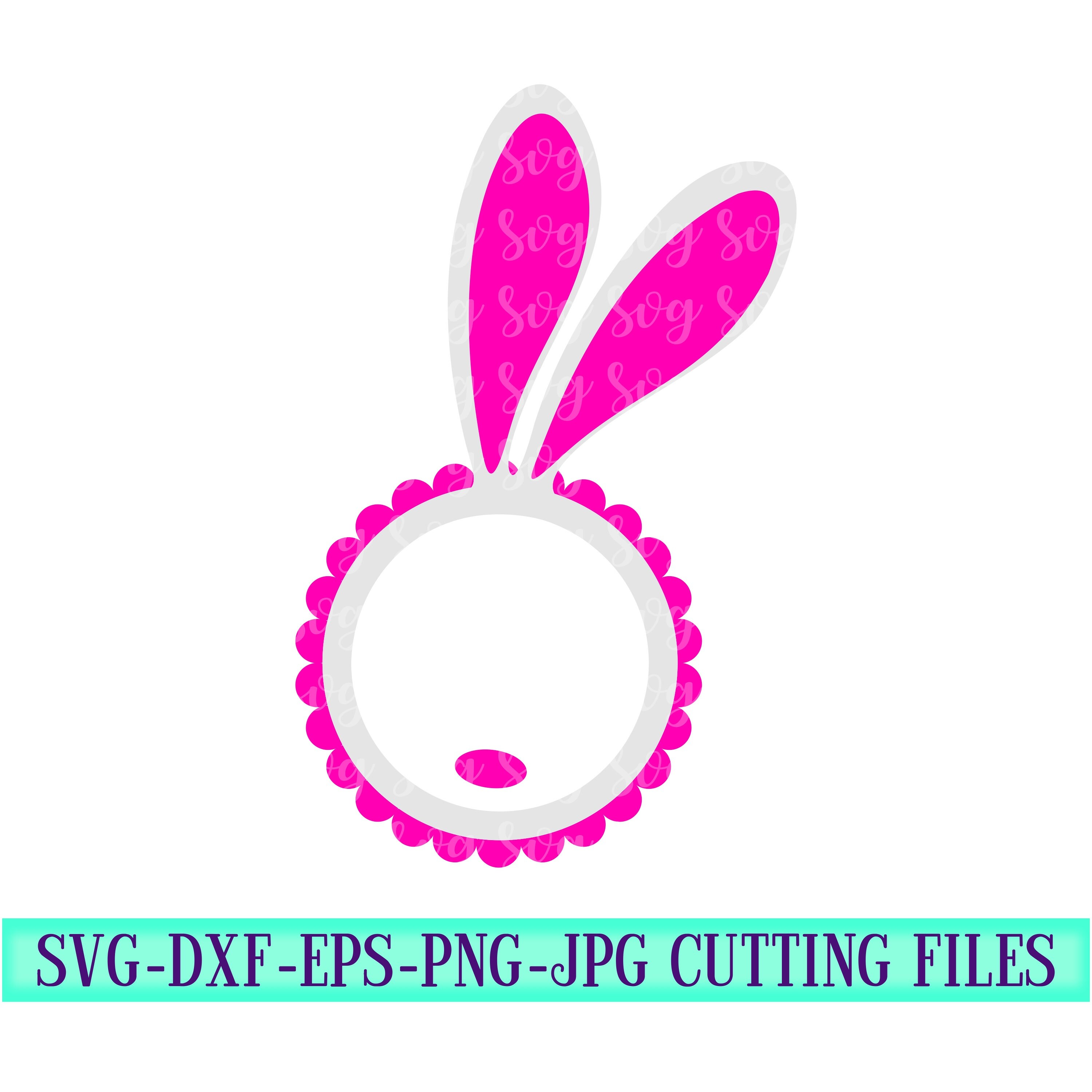 Easter svg, Bunny monogram svg, Bunny ears svg, Easter ...
