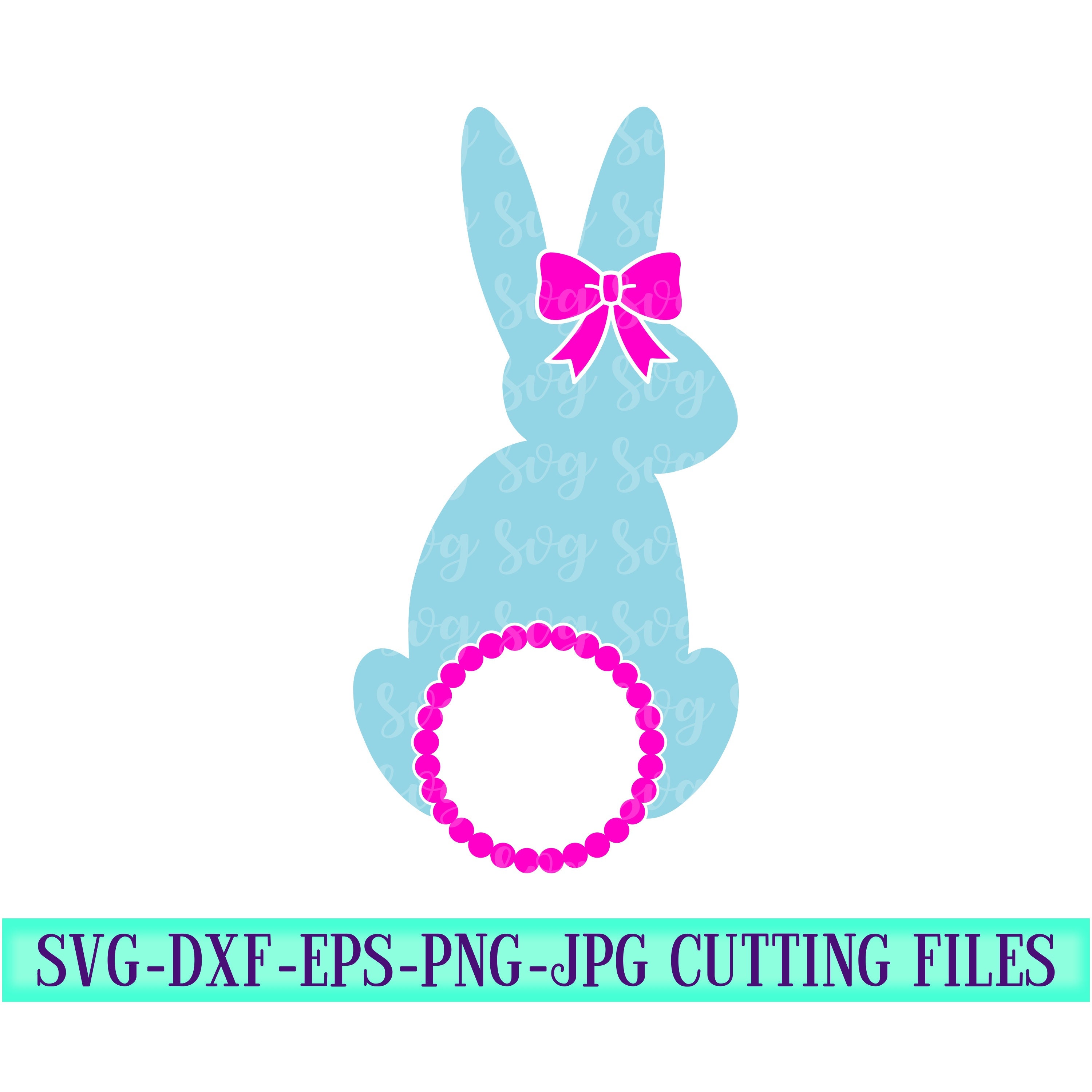 Download Easter Svg Easter Bunny Monogram Svg Easter Easter Bunny Svg Bow Monogram Svg Easter Svg Designs Easter Cut File Cricut Svg