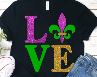 Love Mardi Gras SVG file,Mardi Gras Shirt Svg,Mardi Gras shirt,Cricut Mardi Gras,Mardi Gras Svg Designs, Mardi Gras Cut File, cricut svg