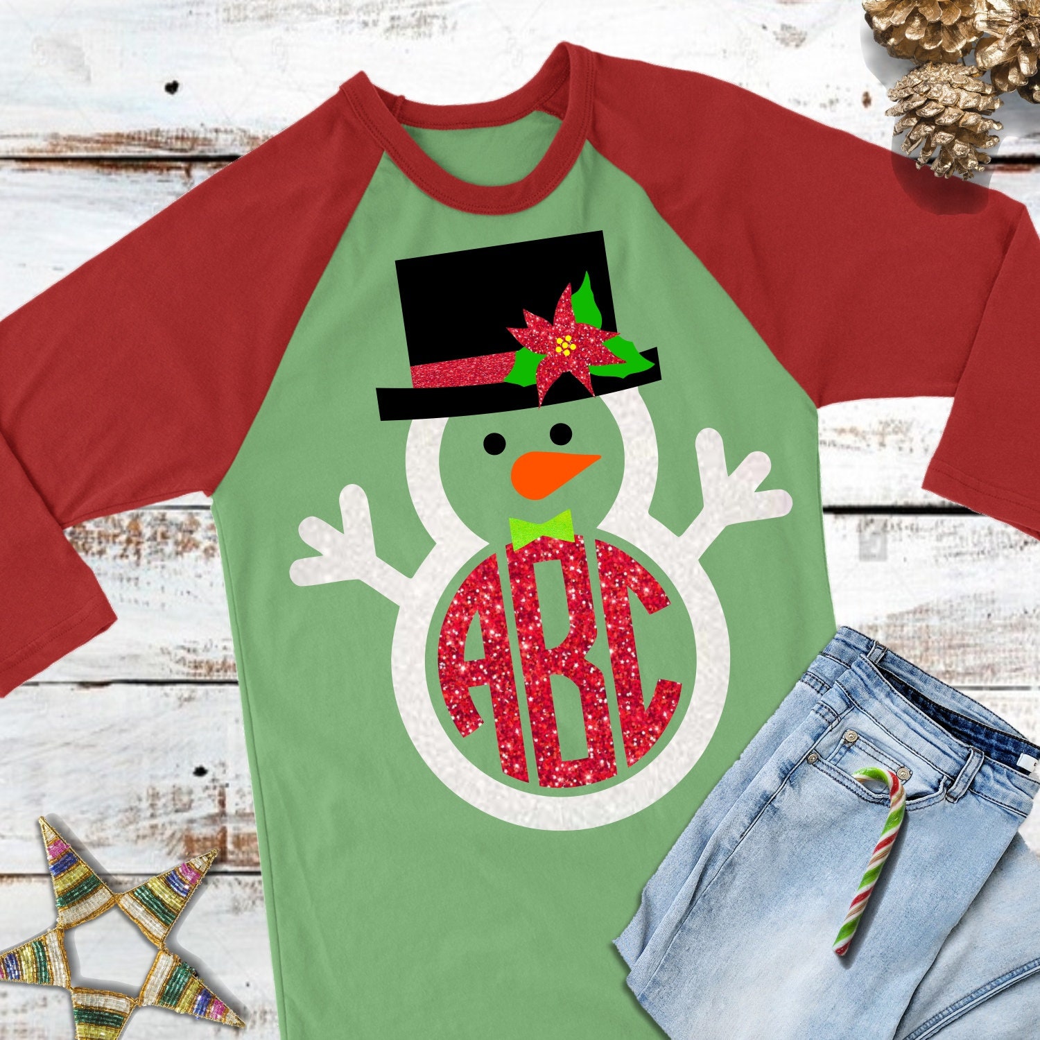 Download Snowman Monogram svg,Christmas monogram,Christmas shirt ...