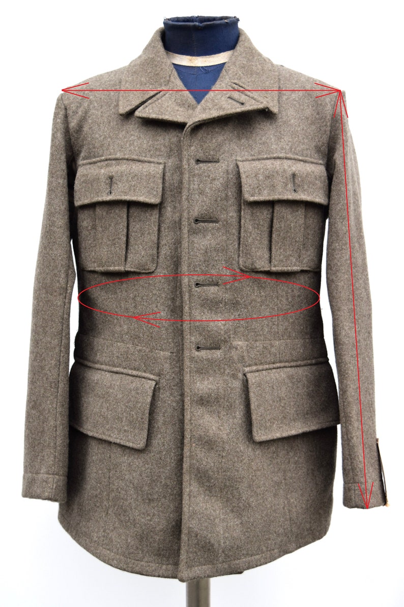 Vintage Schwedische Armee Ausgestattet Wollmantel / Jacke / Tunika WWII M39. NEU, 1940 Bild 7