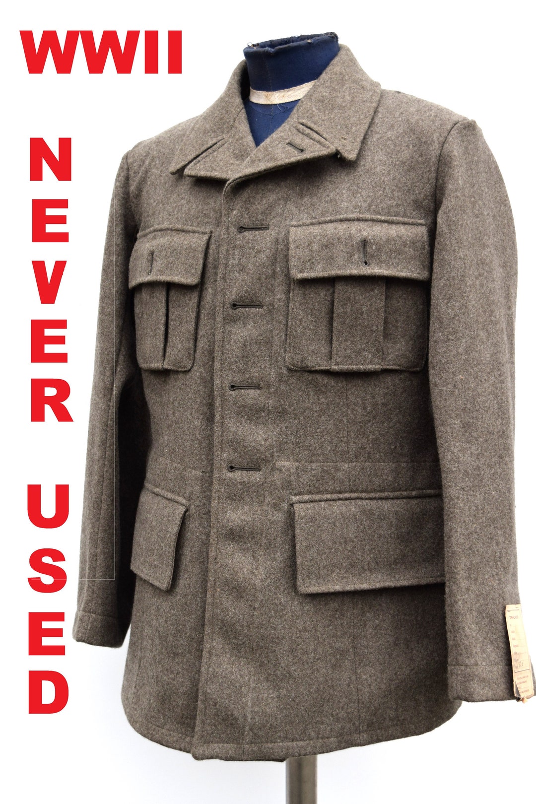 Vintage Swedish Army Fitted Wool Coat / Jacket / Tunic WWII - Etsy