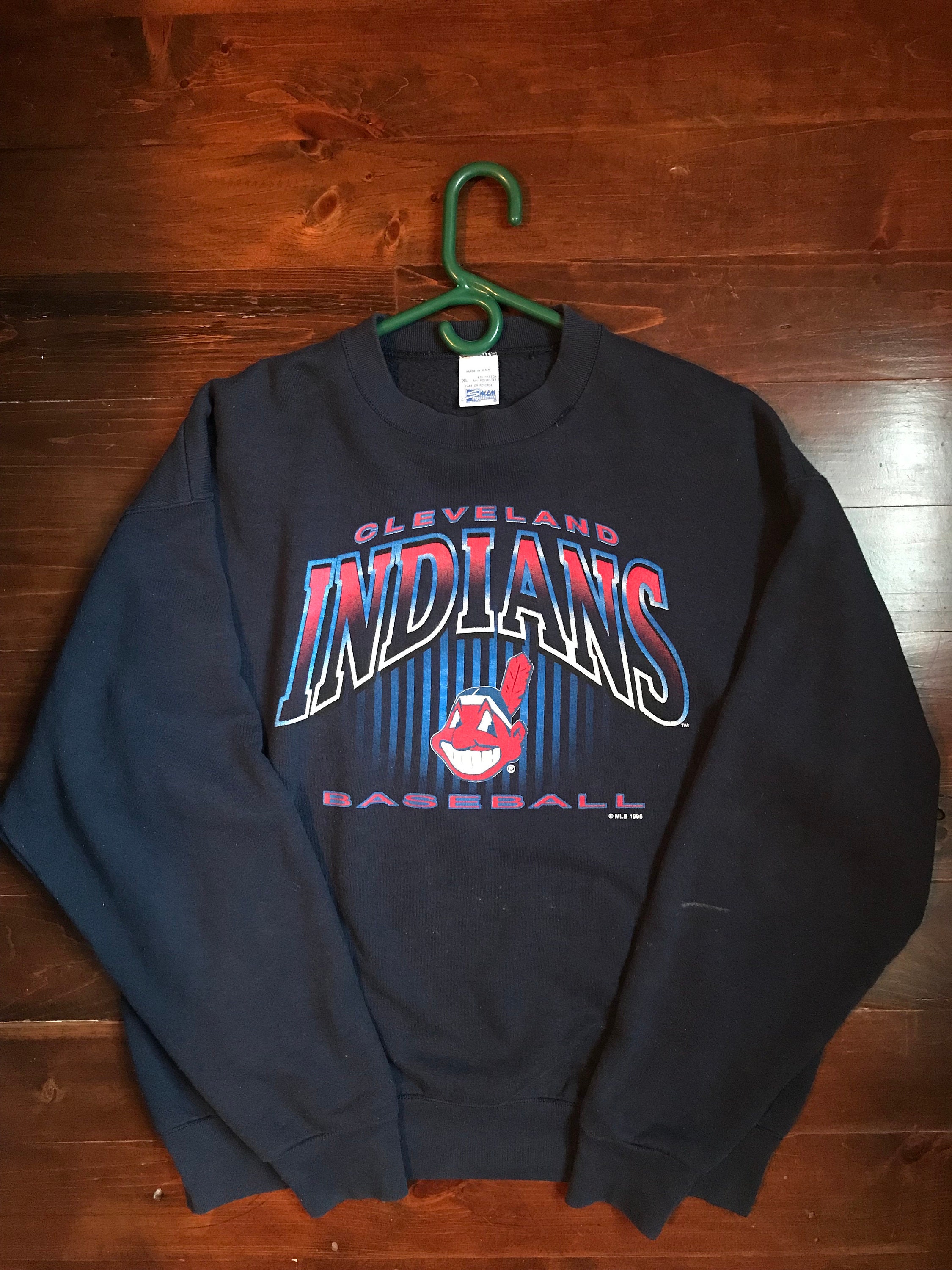 Vintage 90's cleveland Indians sweatshirt XL | Etsy