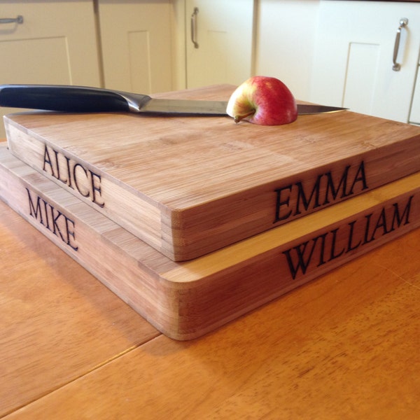 Personalised Family Chopping Block / engraved cutting board / butchers block / personalised gift