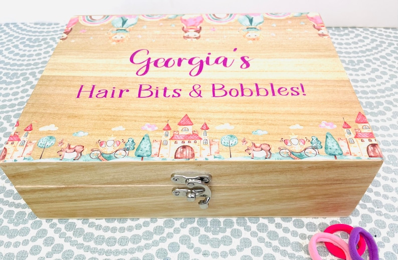 Personalised Hair Accessories Storage Box / Hair Bobbles Bows Etsy UK