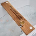 Personalized Solid Oak Bath Caddy, Luxury Bath Board