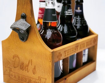 Beer Holder Personalised Beer Holder Beer Carrier Beer Bottle Holder Beer  Caddy Gift for Dads Grandads Beer Gifts LC692 