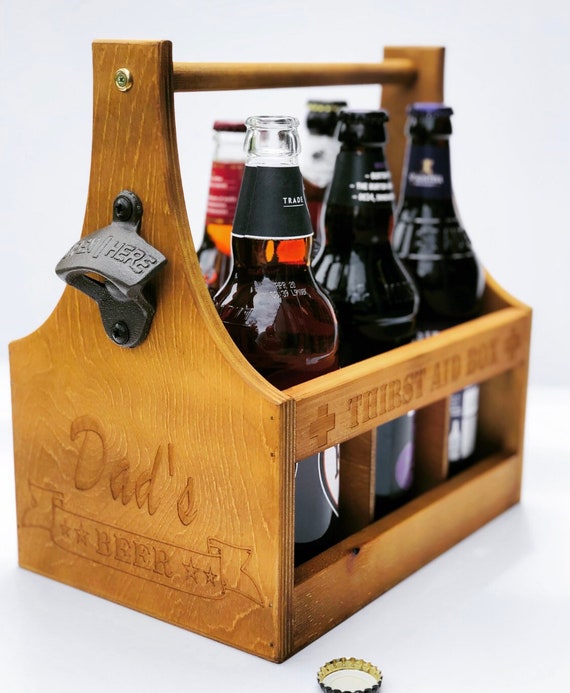 Personalised Beer Caddy / Beer Crate / Engraved Bottle Holder