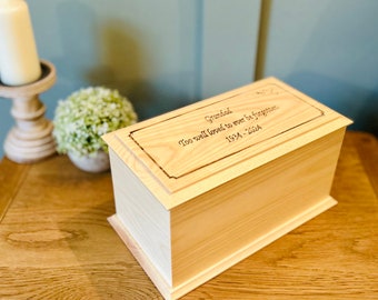 Personalised Urn / photo urn for ashes / pet memorial keepsake wooden ash casket urn ashes cremation