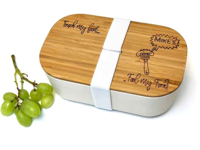 Personalised Lunch Box funny engraved bamboo reusable lunch Etsy