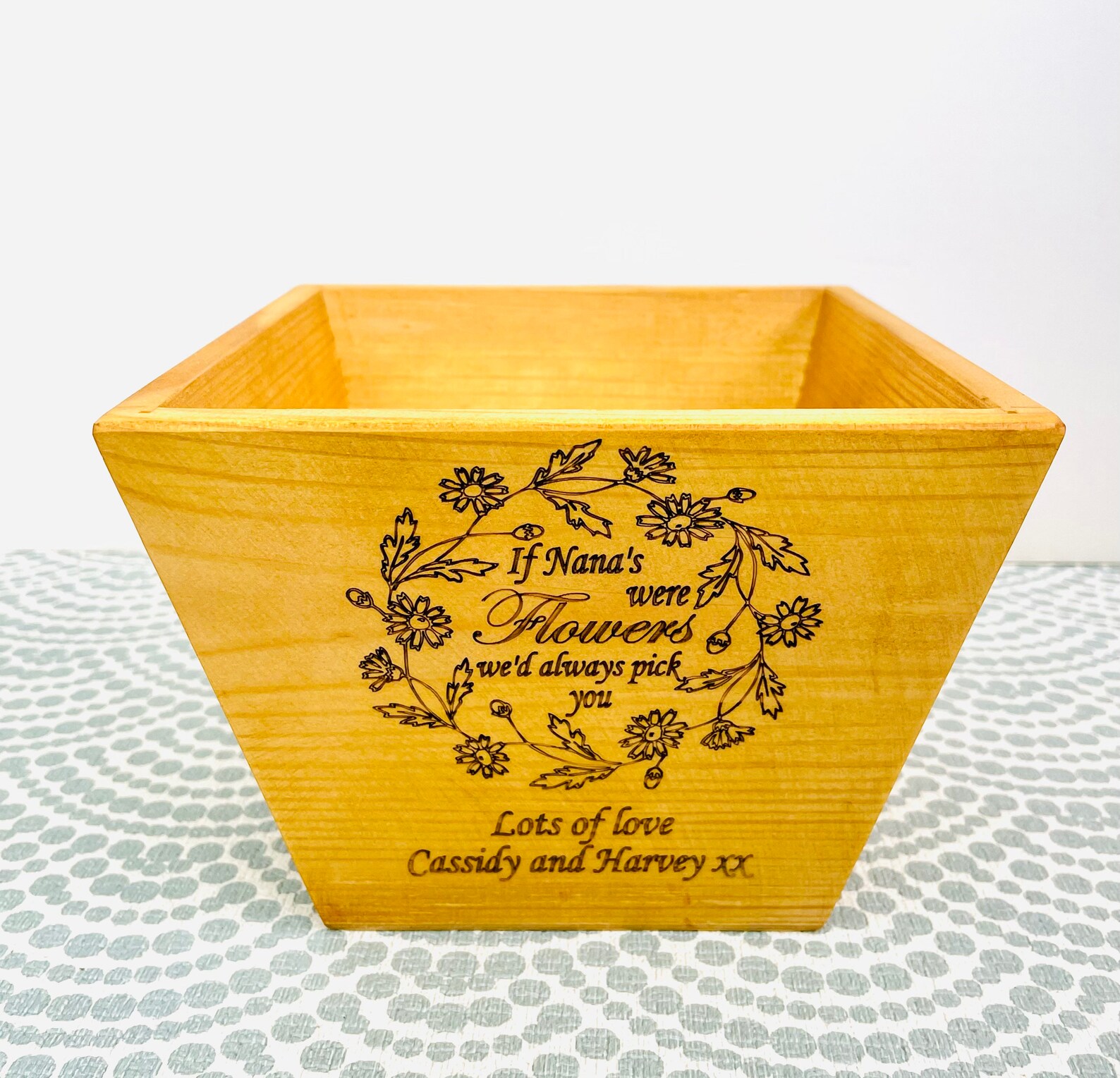 Personalised Plant Flower Pot / Engraved Flower Pot / Etsy UK