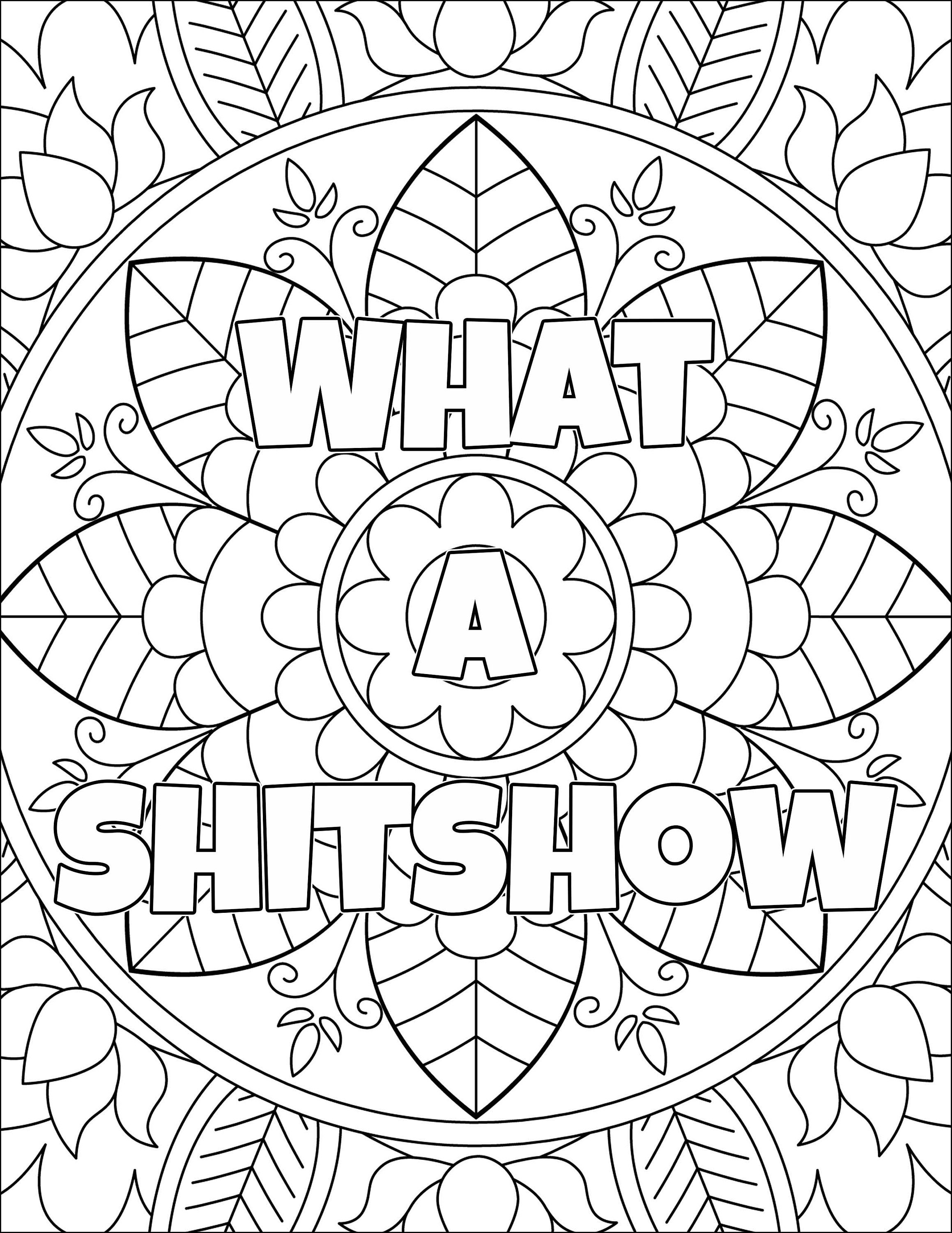 The S Bundle Swearing Cussing Cursing Coloring Sheets Download - Etsy