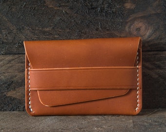 Handmade leather card wallet