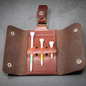 Handmade Leather Golf Tee Holder image 2
