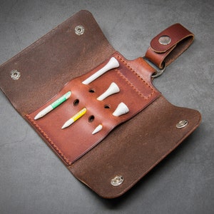 Handmade Leather Golf Tee Holder image 3