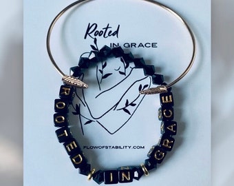 Beaded Bracelet with Bangle - Rooted in Grace