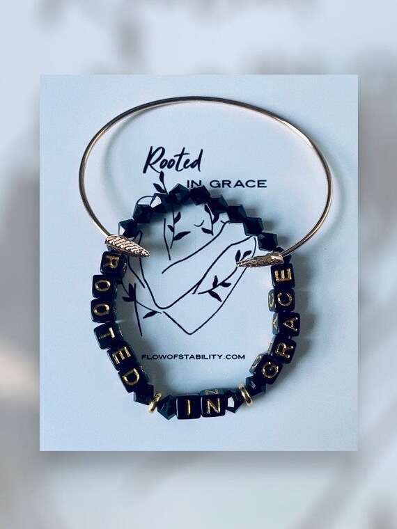 Beaded Bracelet with Bangle - Rooted in Grace