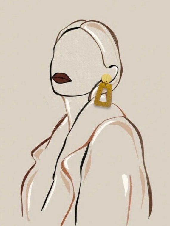 Fall Earrings, Boho Earrings, Statement Earrings, Minimalist Earrings, Dangle Earrings, Geometrical Earrings