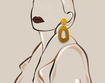 Fall Earrings, Boho Earrings, Statement Earrings, Minimalist Earrings, Dangle Earrings, Geometrical Earrings
