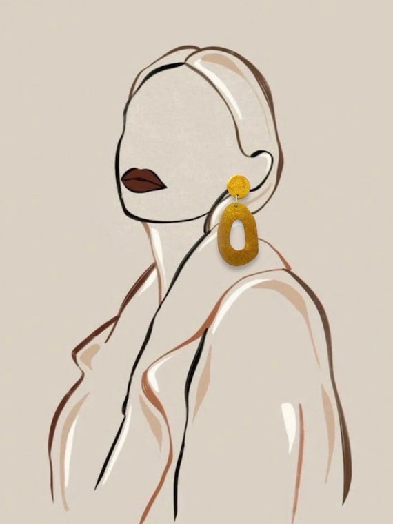 Fall Earrings, Boho Earrings, Statement Earrings, Minimalist Earrings, Dangle Earrings, Geometrical Earrings