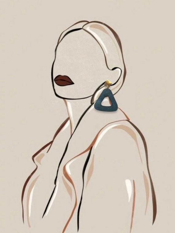 Fall Earrings, Boho Earrings, Statement Earrings, Minimalist Earrings, Dangle Earrings, Geometrical Earrings