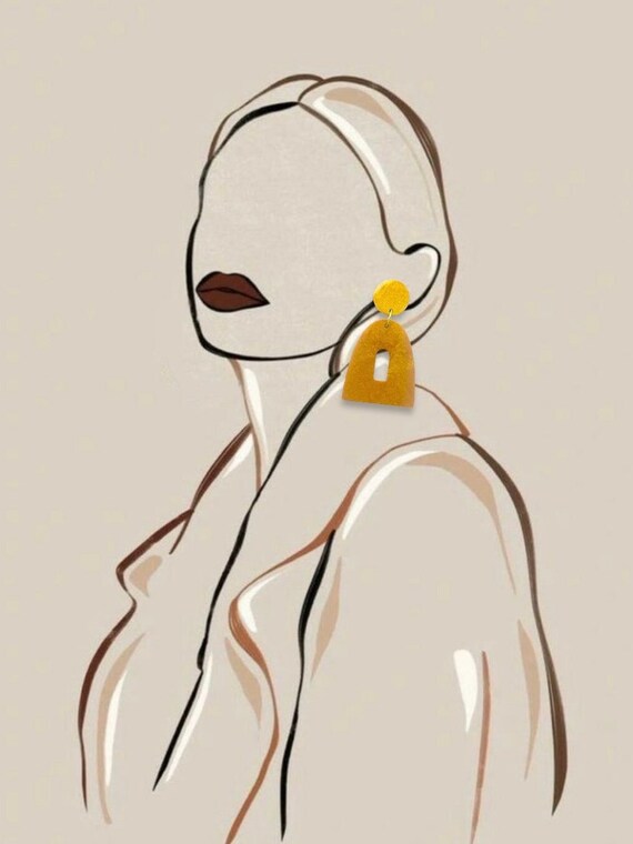 Fall Earrings, Boho Earrings, Statement Earrings, Minimalist Earrings, Dangle Earrings, Geometrical Earrings